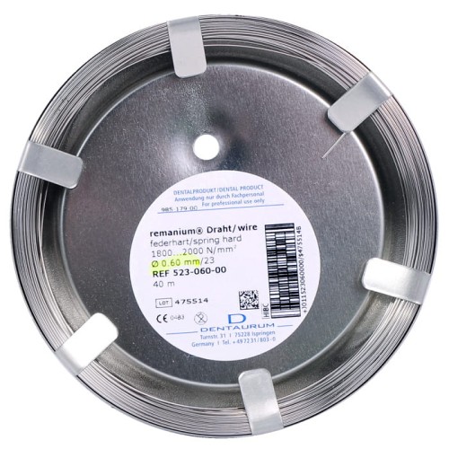 Drut Remanium okrągły sprężysto-twardy 0,6mm