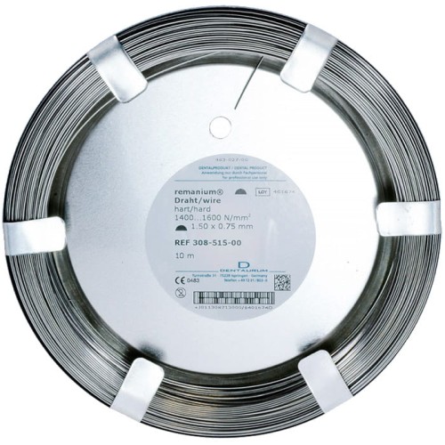 Drut Remanium półokrągły twardy 1,5x0,75mm