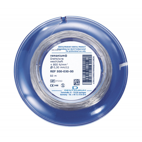 Drut Remanium okrągły miękki 0,3mm 60m